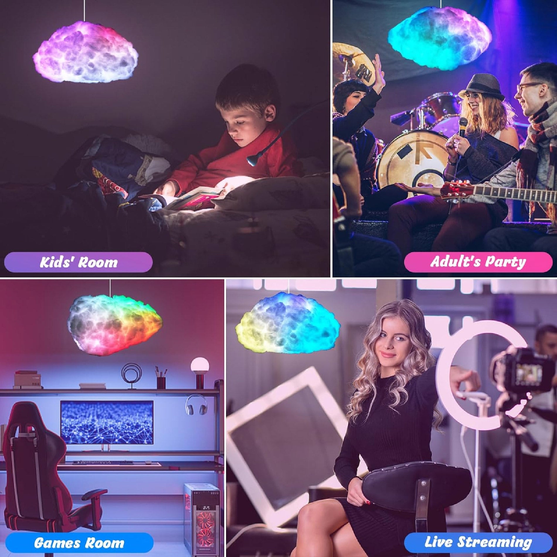 Lampara Decorativa De Nube RGB