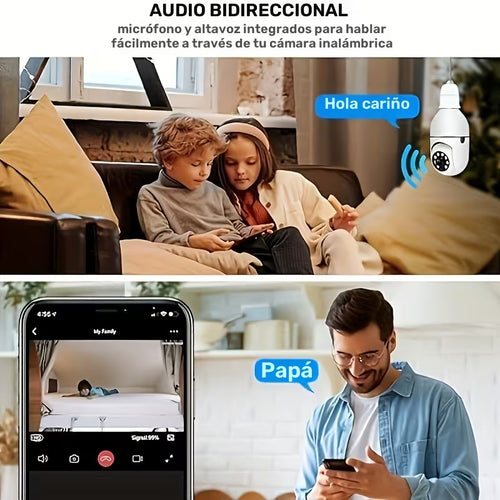 Cámara De Seguridad Wifi Bombillo